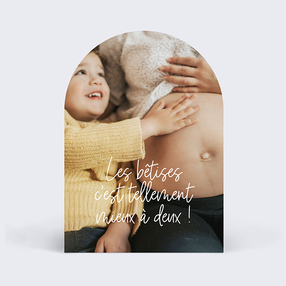 Carte annonce grossesse Protecteur