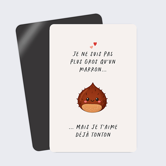 Carte Annonce Grossesse Marron