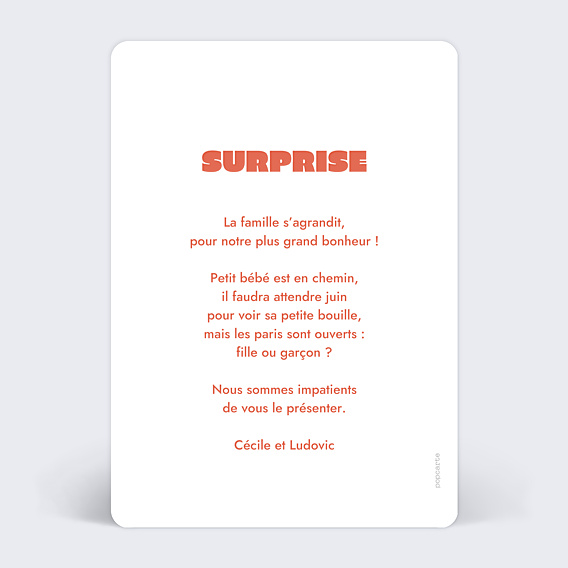 Carte Annonce Grossesse Votre photo en film d'animation