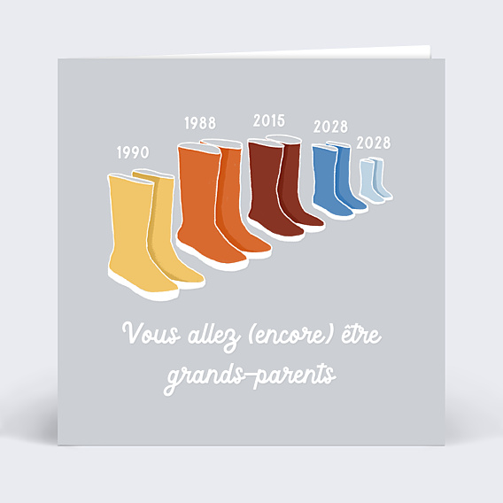 Carte annonce grossesse Famille à Bottes