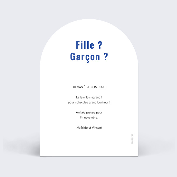 Carte Annonce Grossesse Votre photo au trait simple