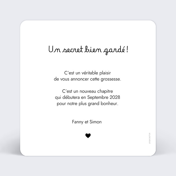 Carte Annonce Grossesse Échographie Polaroid