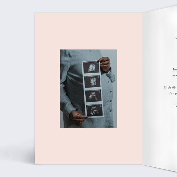 Carte annonce grossesse Surprise Intérieur Gauche