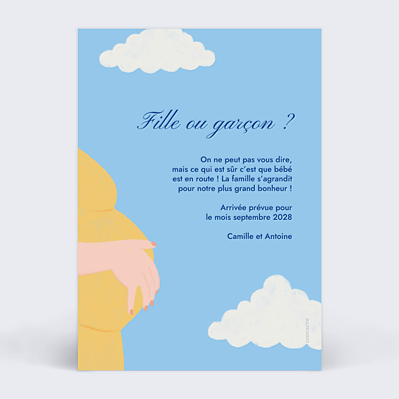 Carte Annonce Grossesse Lever du soleil