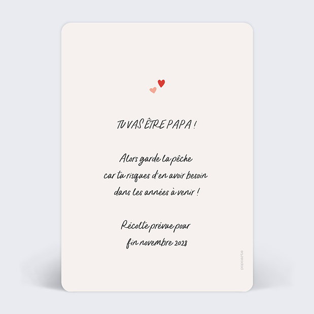 Carte Annonce Grossesse Petit Pois Verso
