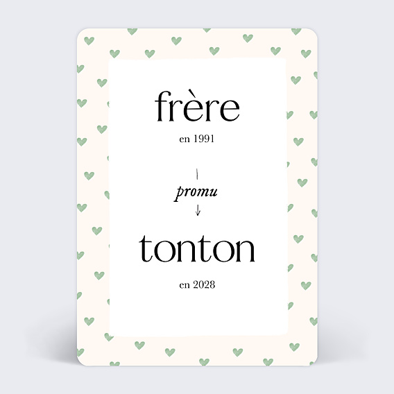 Carte Annonce Grossesse Promotion Tonton