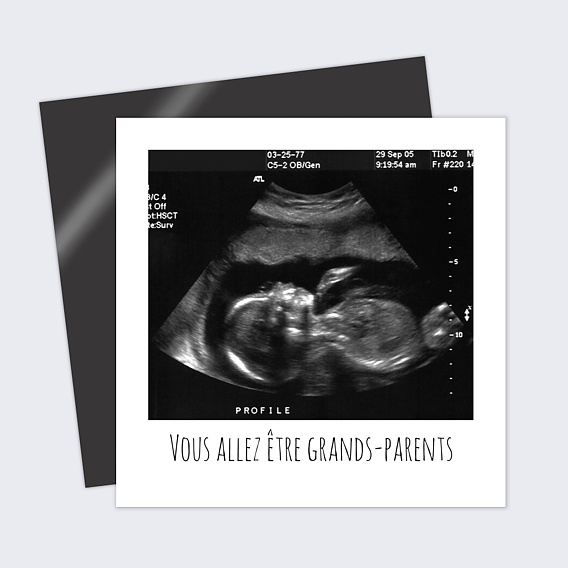 Carte annonce grossesse Polaroïd