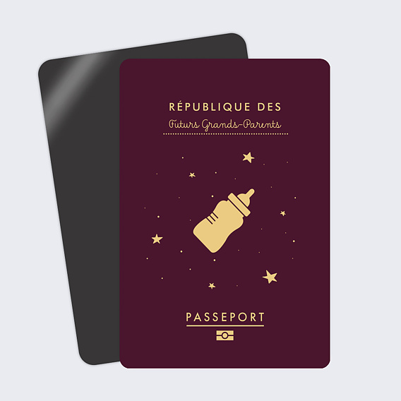 Carte annonce grossesse Passeport
