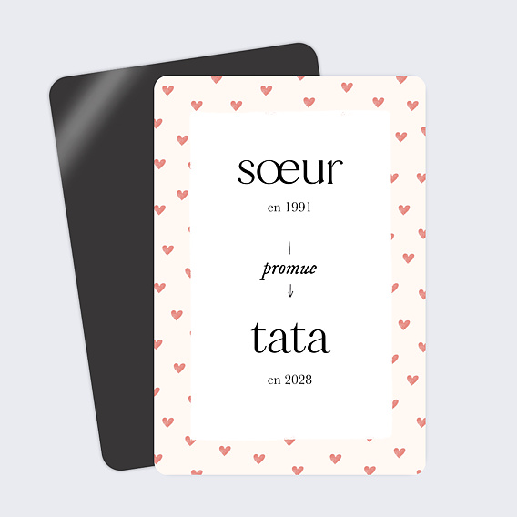 Carte annonce grossesse Promotion Tata