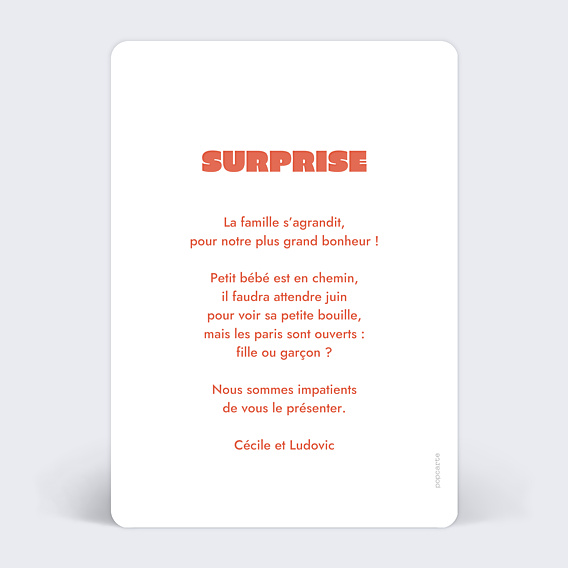 Carte Annonce Grossesse Votre photo en film d'animation