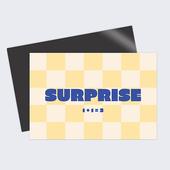 Carte Annonce Grossesse Damier jaune beurre