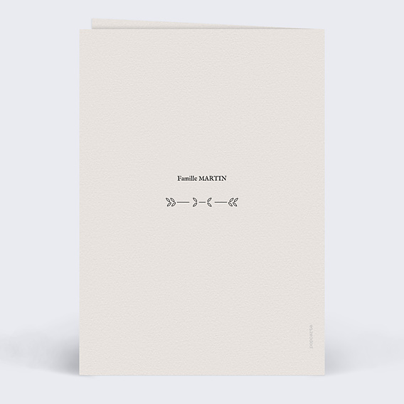 Carte annonce grossesse Journal Verso