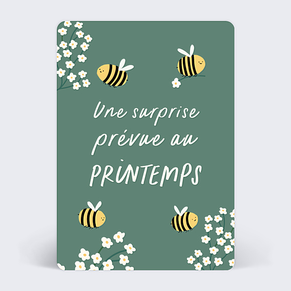 Carte Annonce Grossesse Bébé Printemps