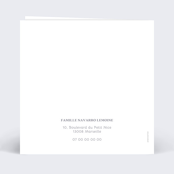 Carte annonce grossesse Pleine page Verso