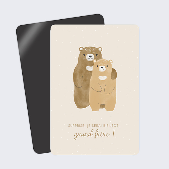 Carte Annonce Grossesse Frères Ours