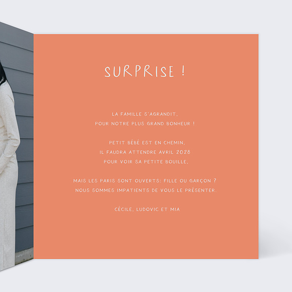 Carte annonce grossesse Bébé Loading Intérieur Droit