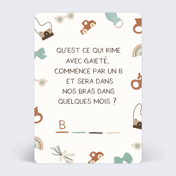 Carte Annonce Grossesse Devinette