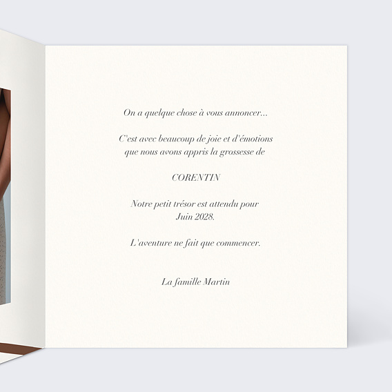 Carte annonce grossesse Amazonie Intérieur Droit