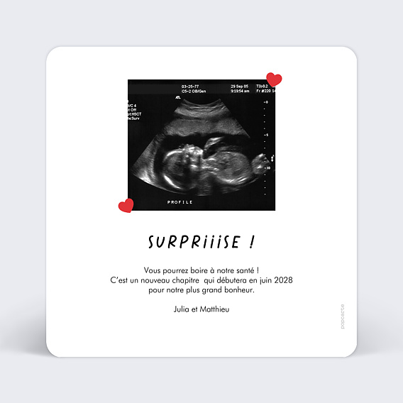 Carte annonce grossesse Apéro 4 Verso