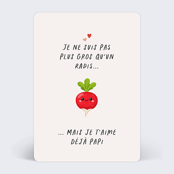 Carte Annonce Grossesse Radis