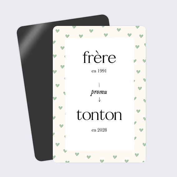 Carte annonce grossesse Promotion Tonton