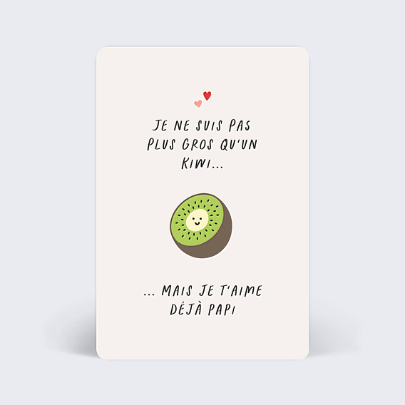 Carte annonce grossesse Kiwi