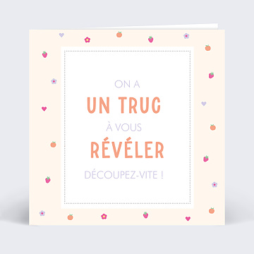 Carte Annonce Grossesse Petits Fruits