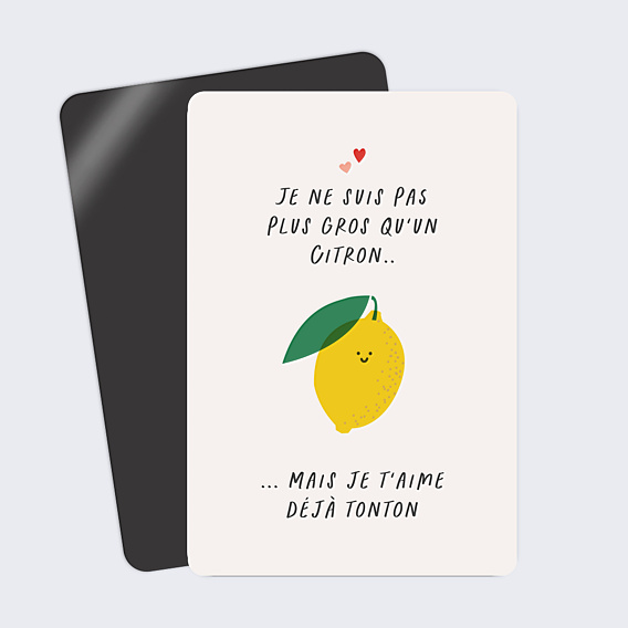 Carte Annonce Grossesse Citron