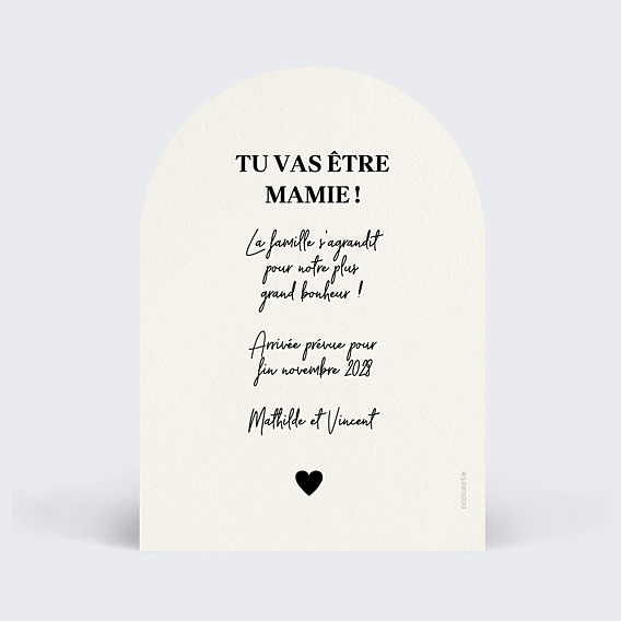 Carte Annonce Grossesse Mamie de 2