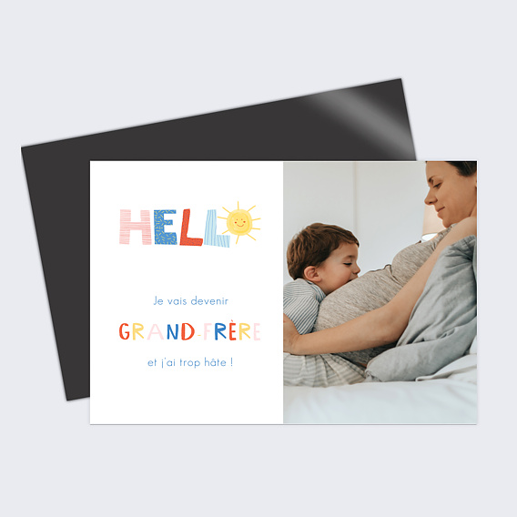 Carte annonce grossesse Deuxième Enfant