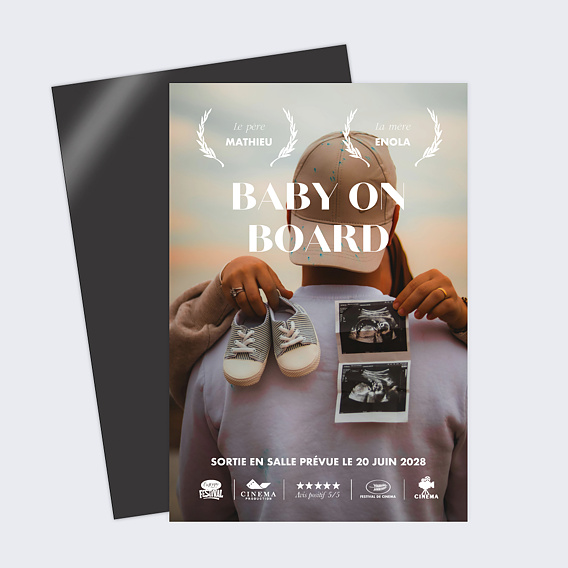 Carte annonce grossesse Grande affiche