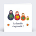 Carte annonce grossesse Poupées Russes