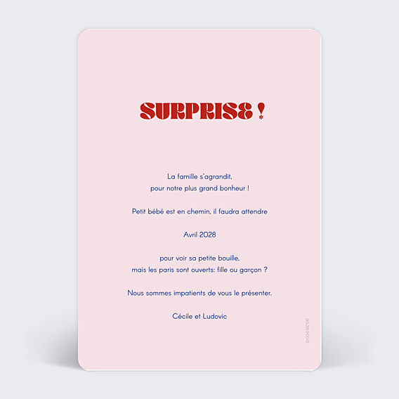 Carte Annonce Grossesse En Cloque