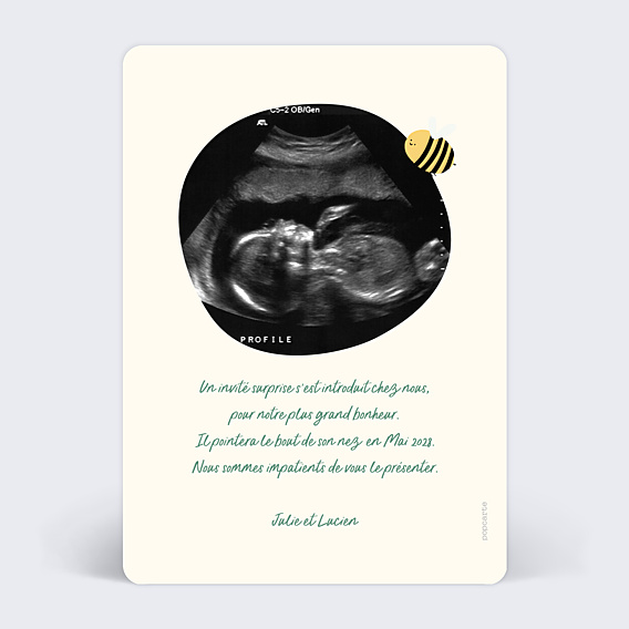 Carte Annonce Grossesse Bébé Printemps