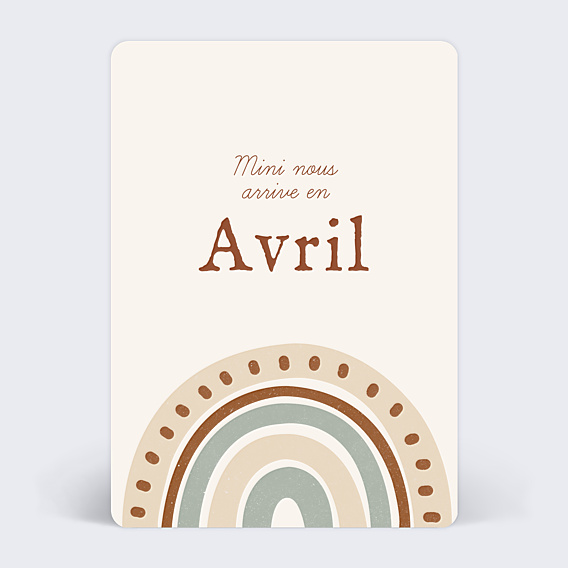 Carte Annonce Grossesse Petit Arc-en-ciel