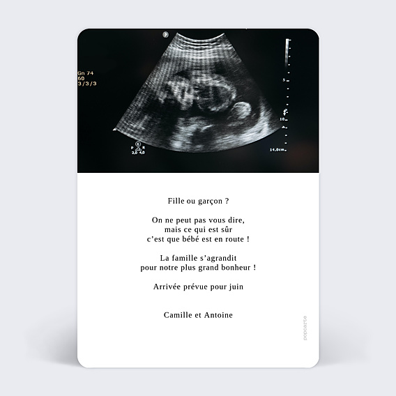 Carte Annonce Grossesse Votre photo en aquarelle