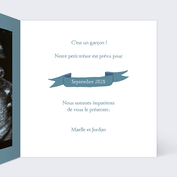 Carte annonce grossesse Jouet Garçon Intérieur Droit