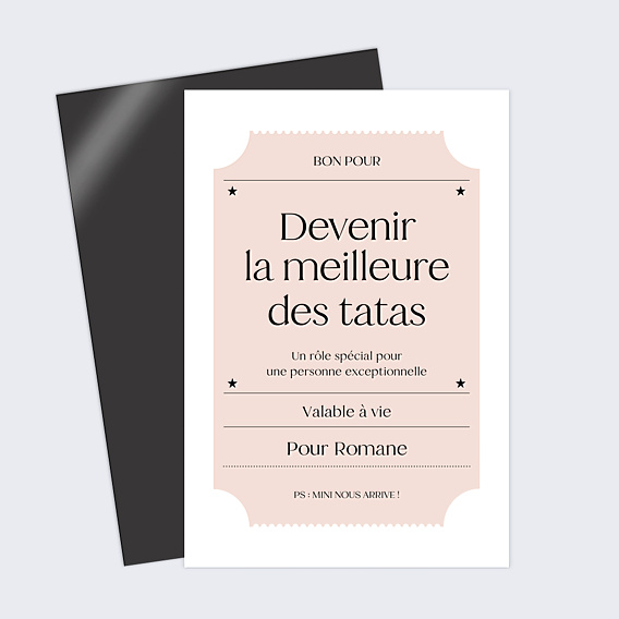 Carte Annonce Grossesse Bon pour tata