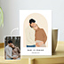 Carte Annonce Grossesse Votre photo en illustration minimaliste
