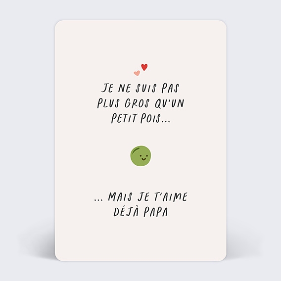 Carte Annonce Grossesse Petit Pois