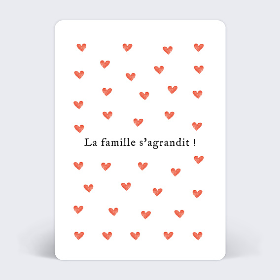 Carte Annonce Grossesse Motif Coeur