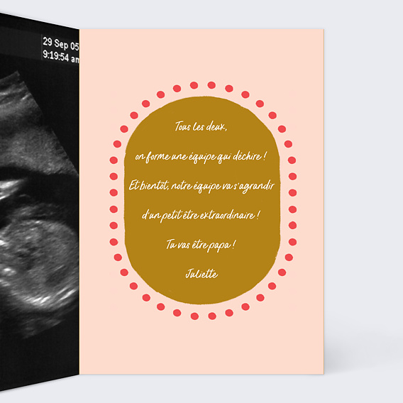 Carte annonce grossesse Jackpot Intérieur Droit