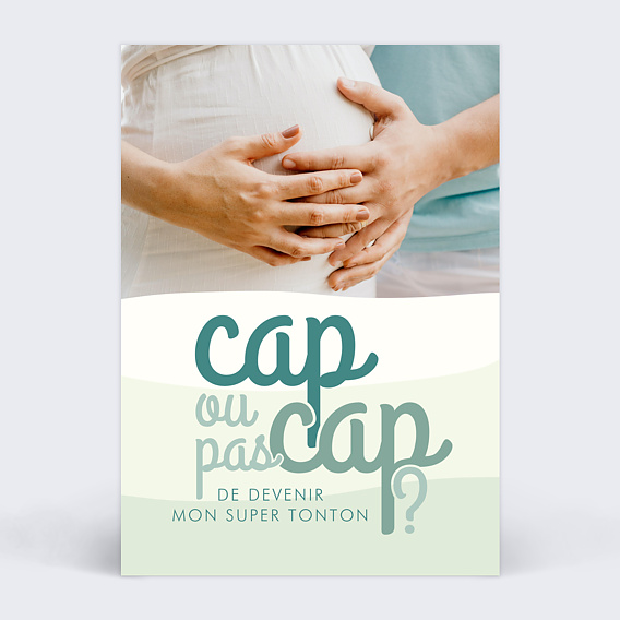 Carte annonce grossesse Cap Tonton Recto