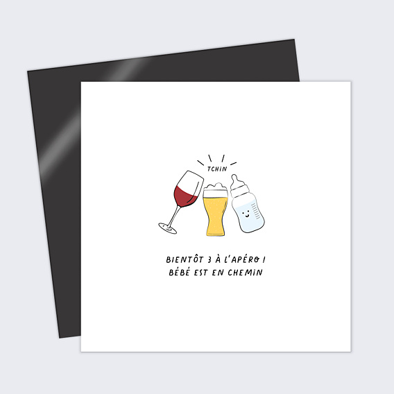 Carte Annonce Grossesse Apéro
