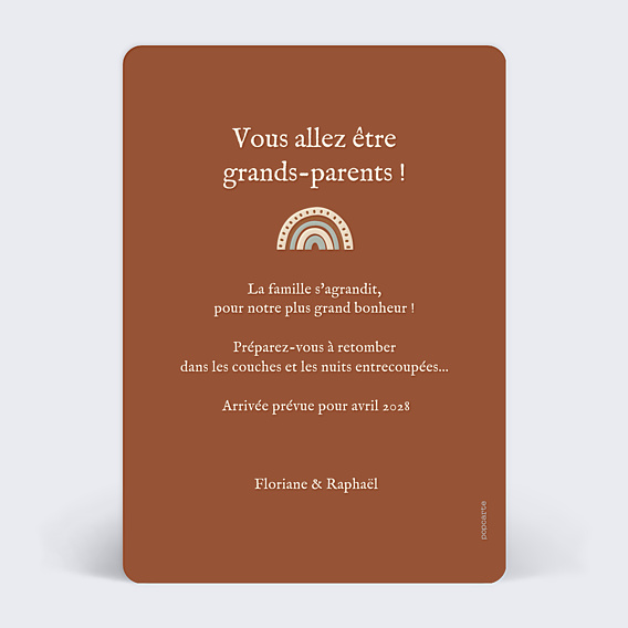 Carte Annonce Grossesse Petit Arc-en-ciel