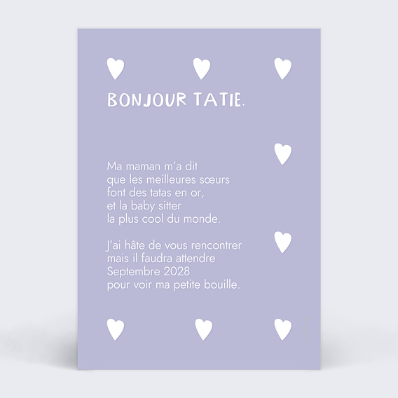 Carte Annonce Grossesse Parole de bébé