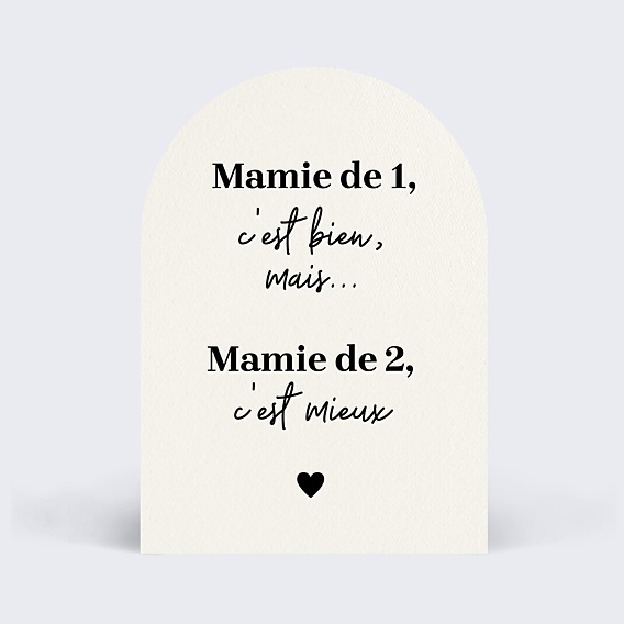 Carte Annonce Grossesse Mamie de 2