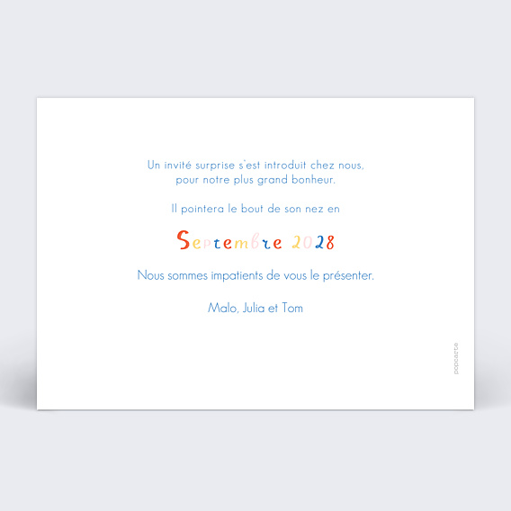 Carte Annonce Grossesse Deuxième Enfant