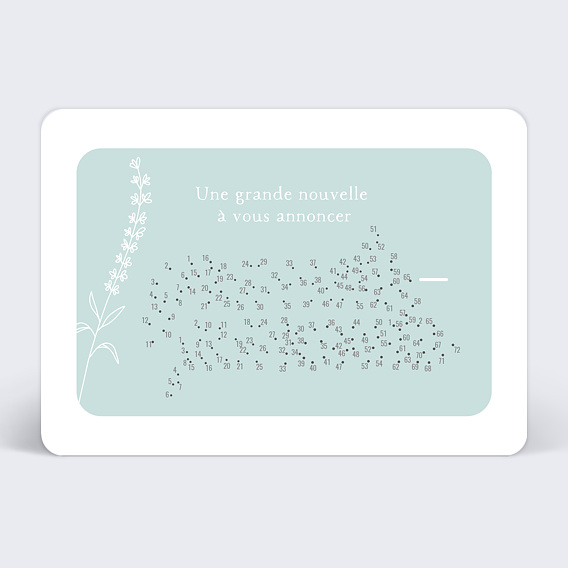 Carte annonce grossesse Annonce à Relier Grands-parents Recto