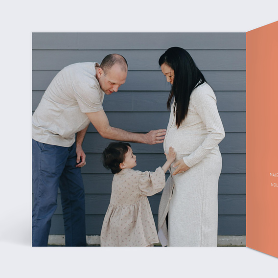 Carte annonce grossesse Bébé Loading Intérieur Gauche